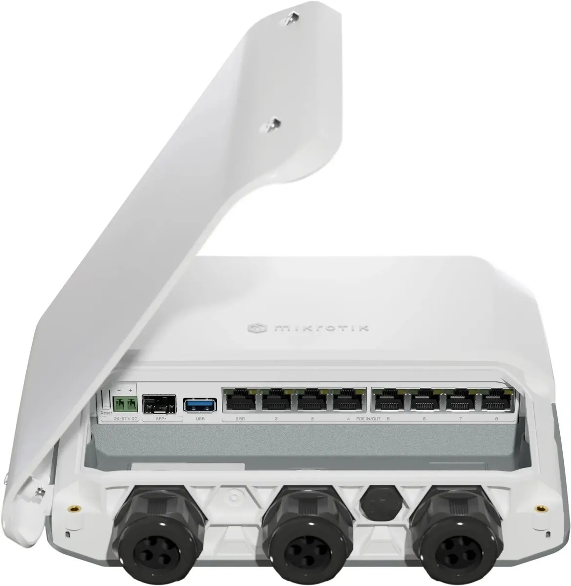 Маршрутизатор Mikrotik  Outdoor Router, 7x GbE Ports, 1x 2.5GbE Port, 10G SFP+, Quad-Core CPU, 1GB DDR4 RAM, 1GB NAND, IP67 RB5009UPr+S+OUT RB5009UPr+S+OUT