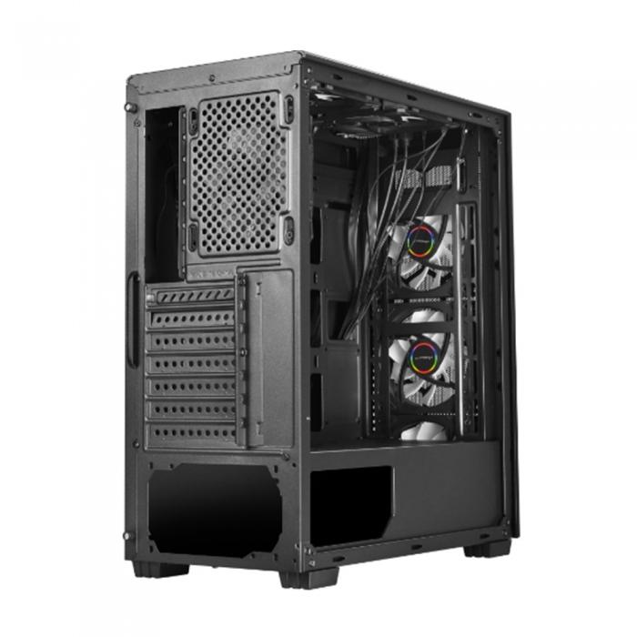 Корпус CWAP Gaming case , with tempered glass left side panel and front panel , black color [] SWAP E04 E04