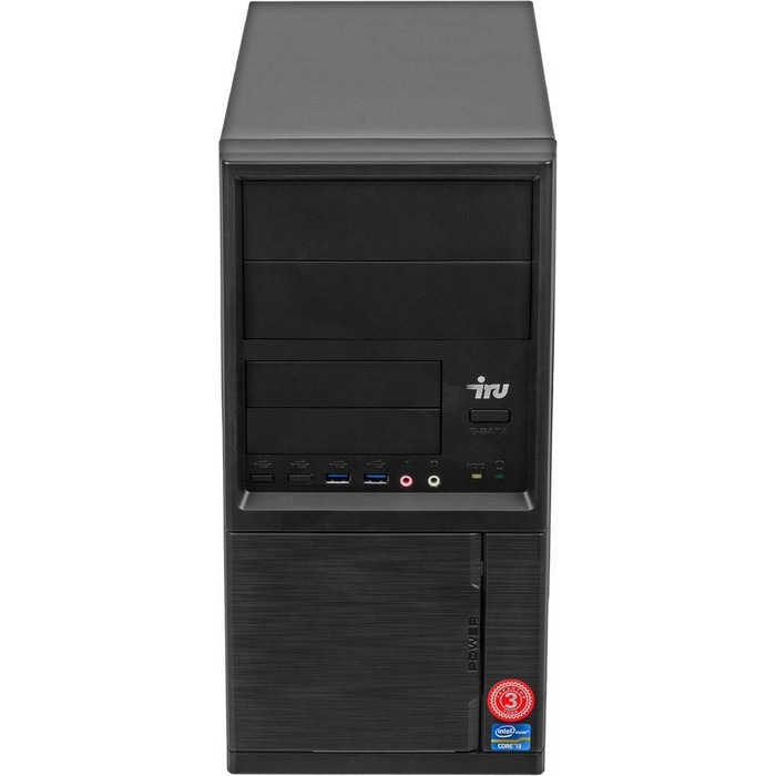 Персональный компьютер iRU Office 313 MT i3 9100 (3.6) 8Gb SSD240Gb UHDG 630 Free DOS GbitEth 400W черный 1416886 1416886