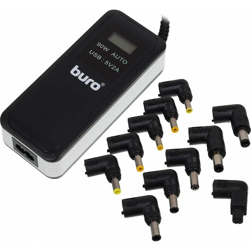 Блок питания Buro автоматический 90W 12V-20V 11-connectors 5A 1xUSB 2.1A от бытовой электросети LСD индикатор BUM-0065A90 BUM-0065A90 #3