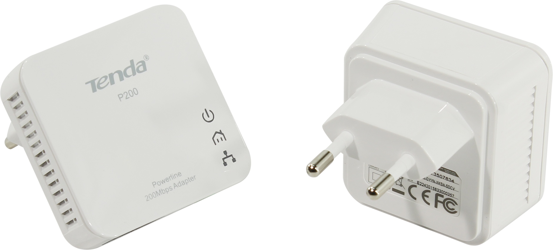 Адаптер Tenda Набор PowerLine AV200;  FE;  до 200 Мбит/с; шифрование128 бит (AES) P0200 Kit P0200 Kit
