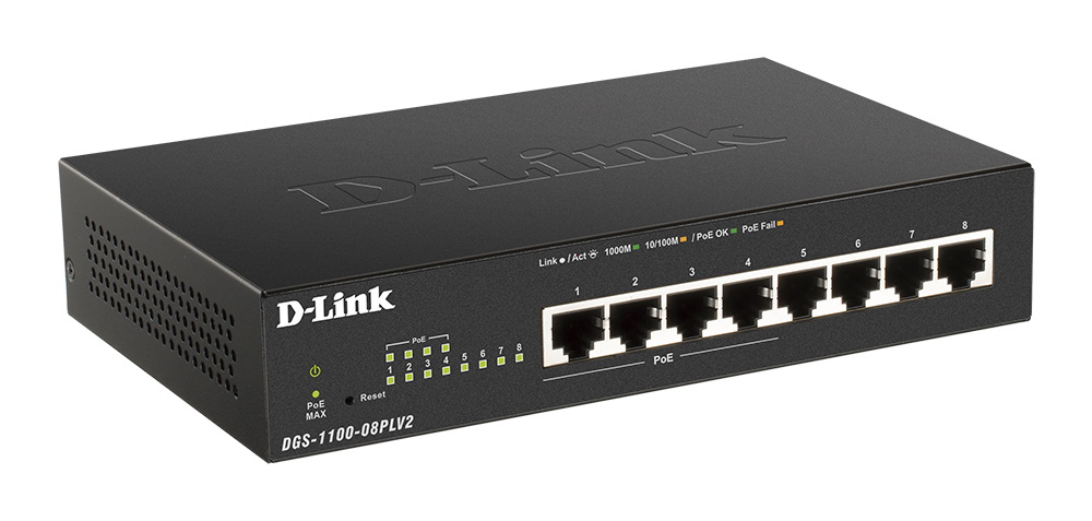 Коммутатор D-Link EasySmart managed switch with 8 10/100/1000Base-T ports (4 ports with PoE 802.3at support (80W Total) DGS-1100-08PLV2/A1A DGS-1100-08PLV2/A1A #3