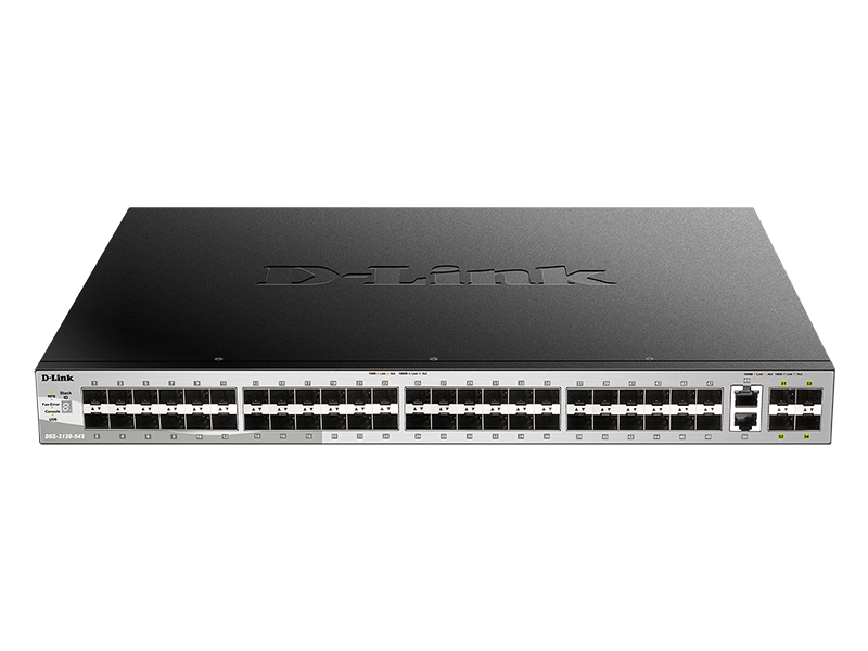 Коммутатор D-Link L3 Managed Switch with 48 100/1000Base-X SFP ports and 2 10GBase-T ports and 4 10GBase-X SFP+ ports DGS-3130-54S/A1A DGS-3130-54S/A1A