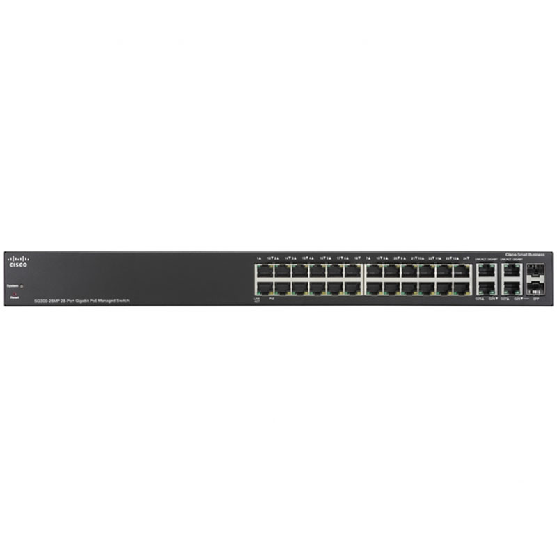 Коммутатор Cisco SB 28-Port Gigabit PoE Smart SG220-28MP-K9-EU SG220-28MP-K9-EU