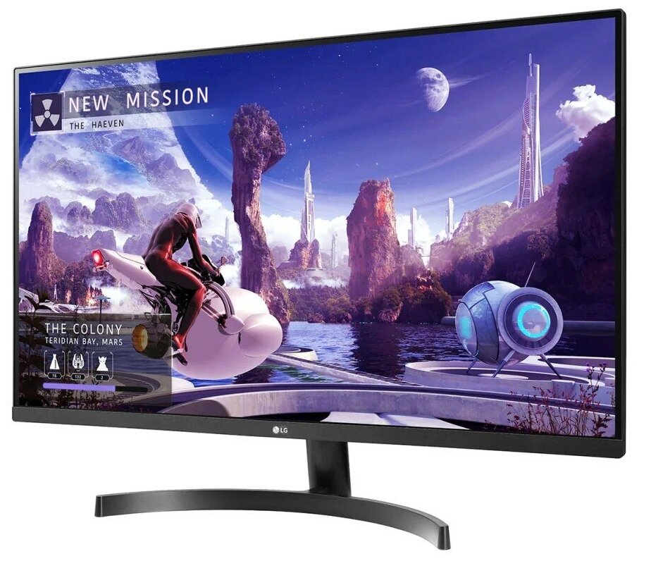 Монитор LG IPS LED, 2560x1440, 5ms, 178°/178°, 350cd/m2, 1000:1 (Mega DCR), 2*HDMI, DP, 75Hz, AMD FreeSync, HDR10, Black  32QN600-B 32QN600-B #9