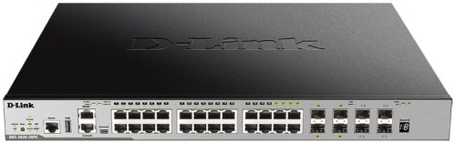 Коммутатор D-Link L3 Managed Switch with 20 10/100/1000Base-T ports and 4 100/1000Base-T/SFP combo-ports and 4 10GBase-X SFP+ ports (24 PoE ports 802.3af/802.3at (30 W), PoE Budget 370 W, PoE Budget with RPS DPS-700 740 W) DGS-3630-28PC/A1ASI DGS-3630-28PC/A1ASI