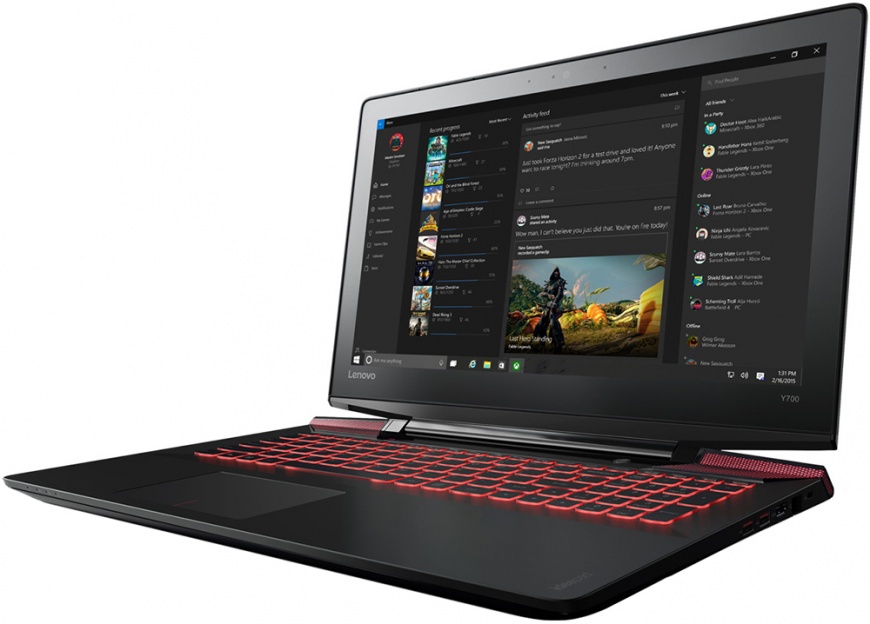 Ноутбук Lenovo IdeaPad Y700-15ISK  black 15.6" FHD i7-6700HQ/12Gb/1Tb+128Gb SSD/GTX960M/W10 80NV0044RK