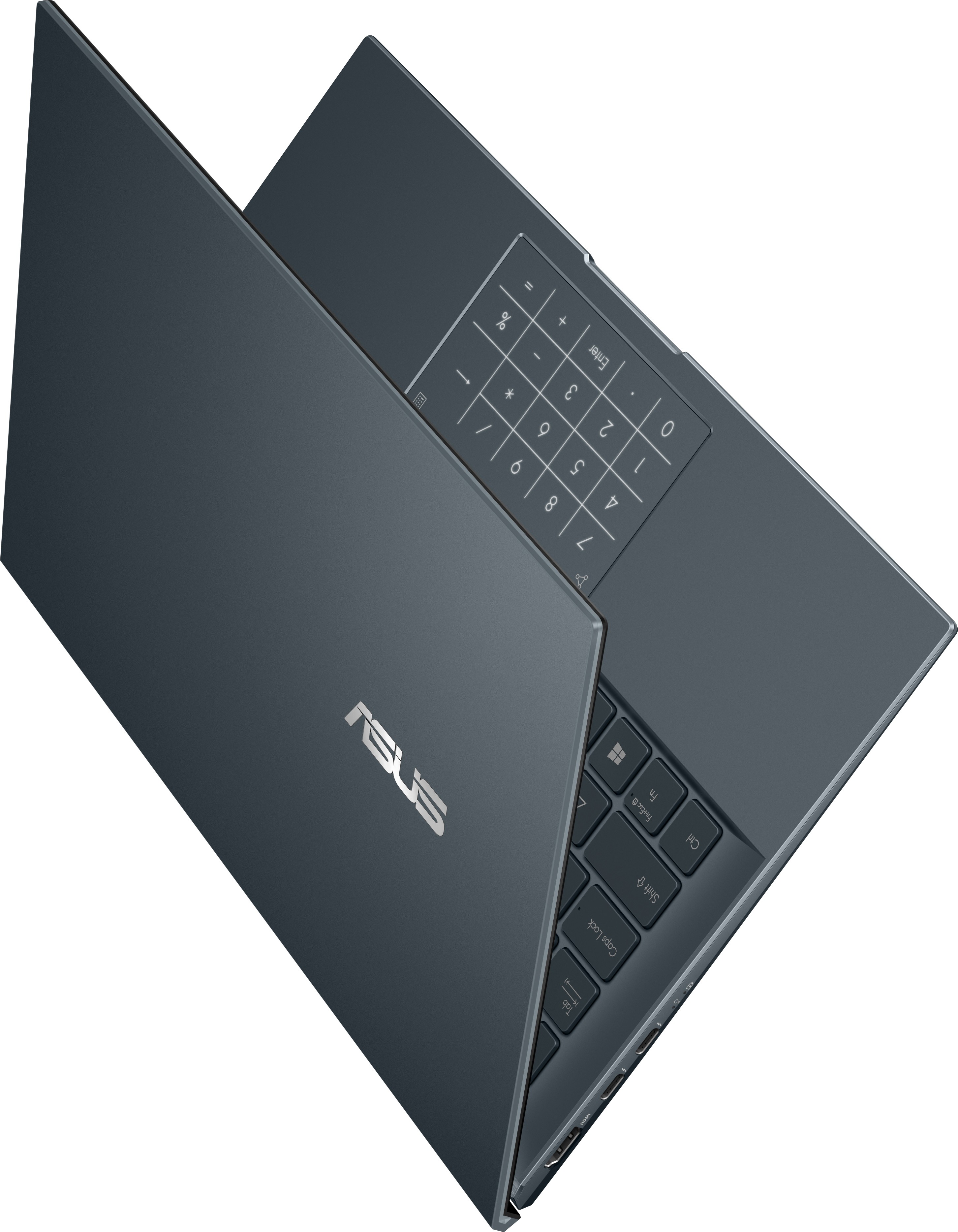 Ноутбук ASUS UX435EG-A5126R +bag 14"(1920x1080 (матовый) IPS)/Intel Core i7 1165G7(2.8Ghz)/16384Mb/1024SSDGb/noDVD/Ext:nVidia GeForce MX450(2048Mb)/Cam/BT/WiFi/war 1y/0.99kg/Pine Grey/W10Pro + ScreenPad 90NB0SI1-M03410 90NB0SI1-M03410