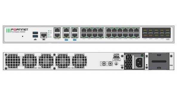 Межсетевой экран Fortinet FortiGate-800D 22x GE RJ45 ports, 4x GE RJ45 with Bypass Protection, 8x GE SFP slots, 2x 10G SFP+ slots, SPU NP6 and CP8 hardware accelerated, 240GB onboard SSD Storage FG-800D FG-800D