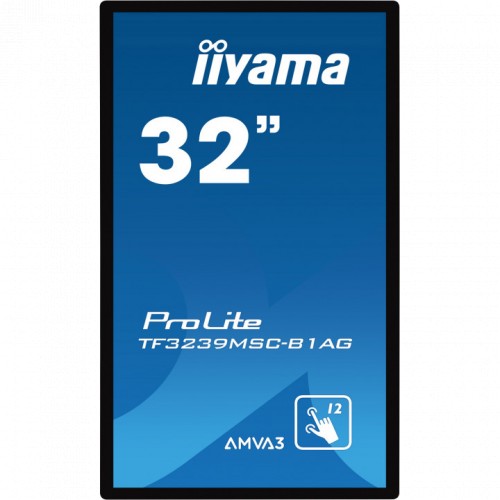 Монитор IIYAMA 31.5" ProLite черный AMVA3 LED 8ms 16:9 HDMI M/M 420cd 178гр/178гр 1920x1080 D-Sub DisplayPort FHD USB Touch 13.8кг TF3239MSC-B1AG TF3239MSC-B1AG