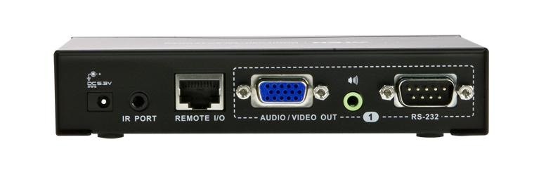 Удлинитель ATEN VGA/SVGA+AUDIO+RS232, 150 м., 1xUTP Cat5e, HD-DB15+MINIJACK+DB9, 2xF+2xF+2xM, без шнуров VE200R-AT-G VE200R-AT-G