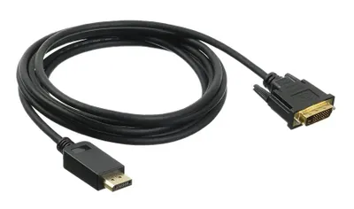 Кабель Buro аудио-видео 1.1v DisplayPort (m)/DVI-D (Dual Link) (m) 3м. Позолоченные контакты черный BHP DPP_DVI-3 BHP DPP_DVI-3