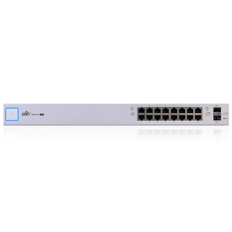 Коммутатор Ubiquiti UniFi Switch US-16-150W-EU 16G 2SFP 16PoE управляемый US-16-150W-EU US-16-150W-EU