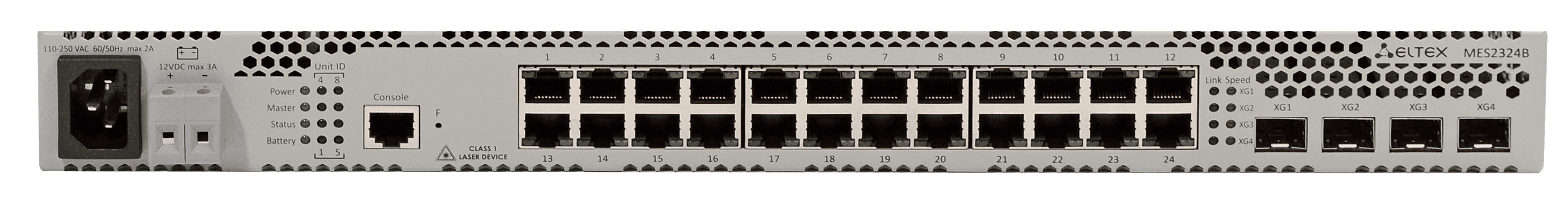 Коммутатор Eltex  24 порта 10/100/1000 Base-T, 4 порта 10GBase-R (SFP+)/1000Base-X (SFP), L3, 220V AC, 12DC MES2324B_AC MES2324B_AC #2