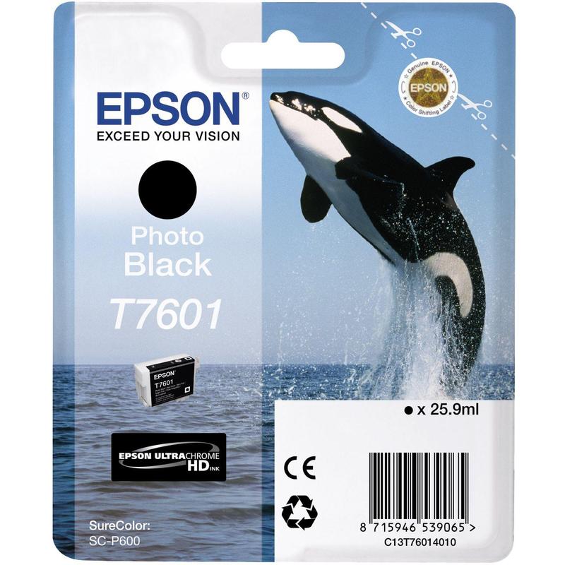 Картридж Epson T7601 черный фото для SC-P600 C13T76014010 C13T76014010