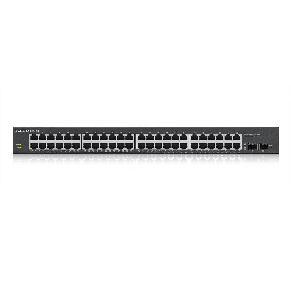 Коммутатор ZYXEL интеллектуальный 48 Gigabit Ethernet и 2 SFP-слота GS1900-48-EU0101F GS1900-48-EU0101F