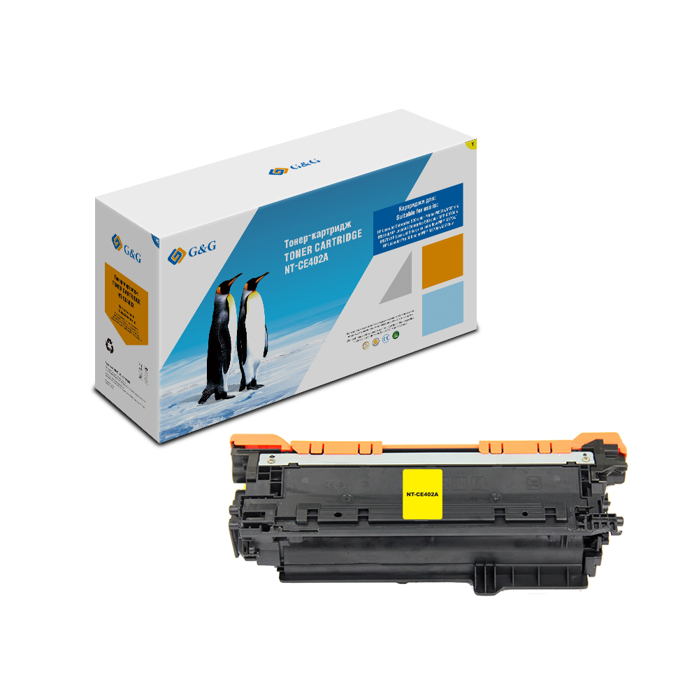 Тонер-картридж G&G желтый для HP LaserJet Enterprise 500 color M551 (6000стр) NT-CE402A NT-CE402A