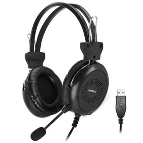 Гарнитура A4Tech  Stereo, от 20 Гц до 20 КГц, 2xSPK, MIC, 102 дБ, 32 Ом, 50 мВт, USB, Черный HU-30 HU-30