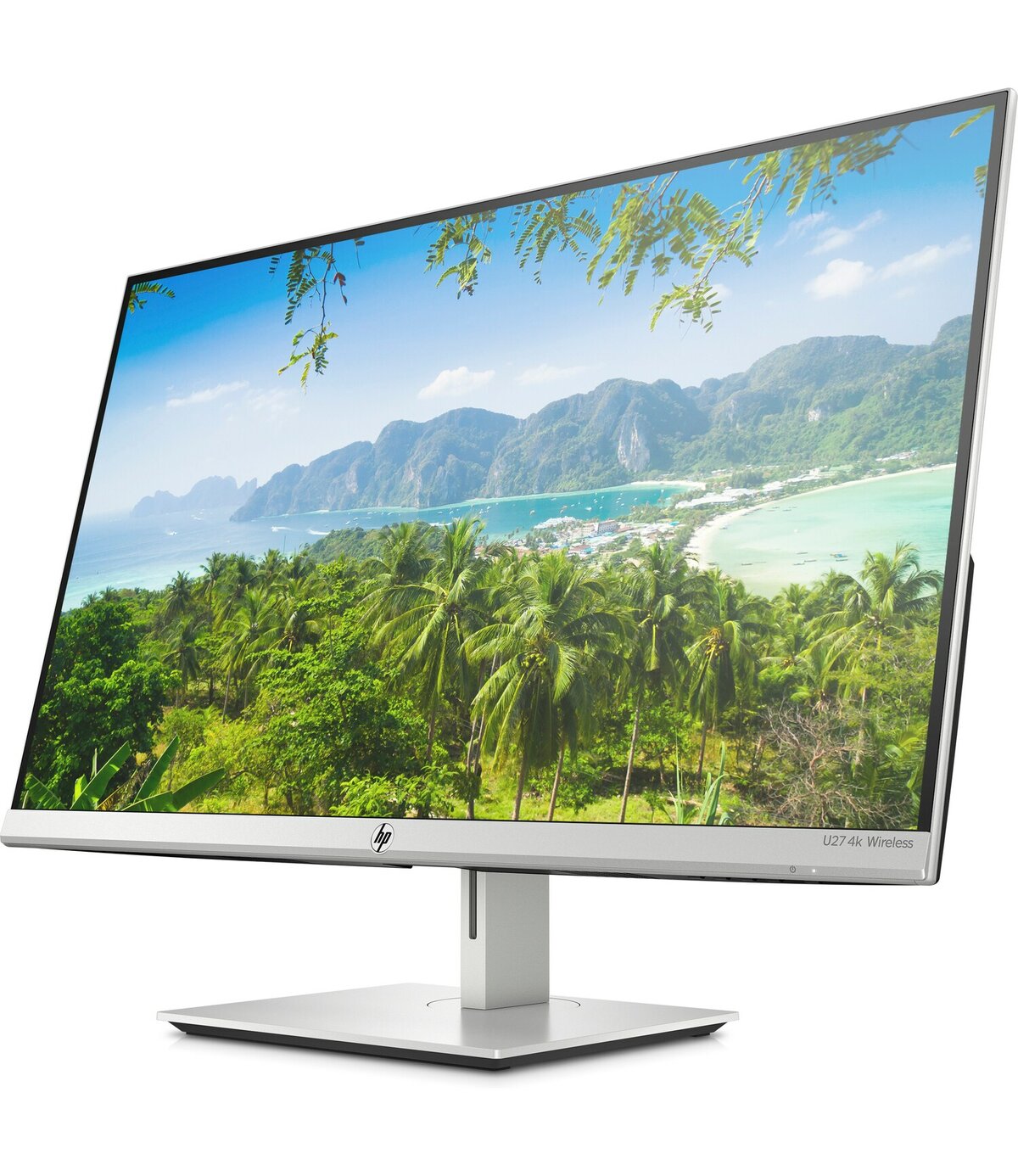 Монитор HP 27" U27 Monitor 3840x2160 4K, IPS, 16:9, 300 cd/m2, 1000:1, 5ms, 178°/178°, USB A, HDMI, DP, Speakers, Wireless, FreeSync, 3-Sided Microedge, 60 Hz, height, Silver 9TQ13AA 9TQ13AA