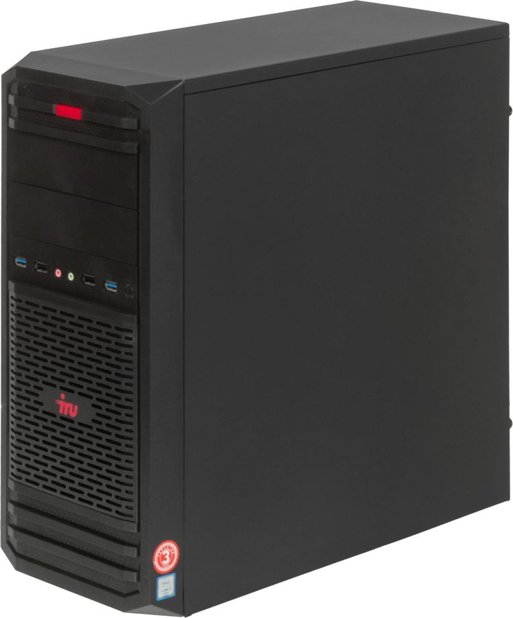 Персональный компьютер iRU Corp 517 TWR i7 8700K (3.7) 32Gb 2Tb+2Tb 7.2k P2000 5Gb Free DOS GbitEth 1000W черный 1394165 1394165