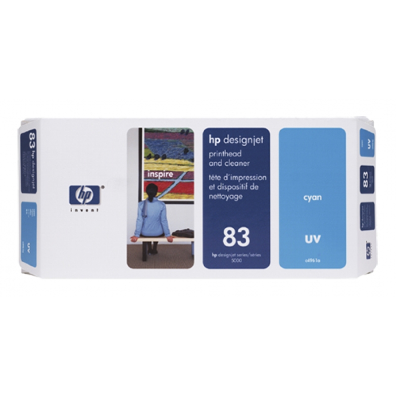 Картридж струйный HP голубой печатающая головка для HP DJ 5500UV/5500psUV/5000UV/5000psUV C4961A C4961A
