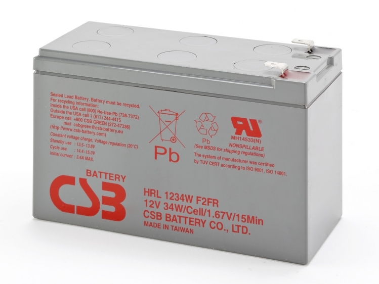 Батарея для ИБП CSB 12V 8.5Ah HRL1234W F2FR HRL1234WF2FR