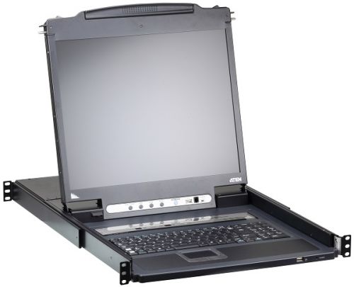 KVM переключатель ATEN 19"8P PS/2-USB VGA LCD KVM IP SW. W/RU   (CL5708IN-ATA-RG) CL5708IN-ATA-RG