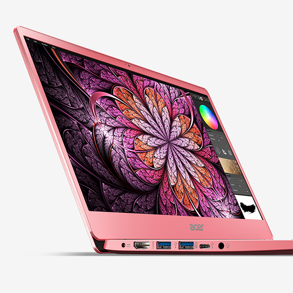 Ультрабук Acer Swift 3 SF314-58-54AP Core i5 10210U/8Gb/SSD512Gb/UMA/14"/IPS/FHD (1920x1080)/Windows 10/pink/WiFi/BT/Cam NX.HPSER.005 NX.HPSER.005