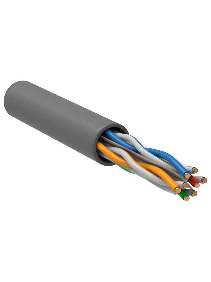 Кабель ITK связи витая пара U/UTP, кат.6 4x2х23AWG solid, LSZH, 305м, серый LC1-C604-121 LC1-C604-121