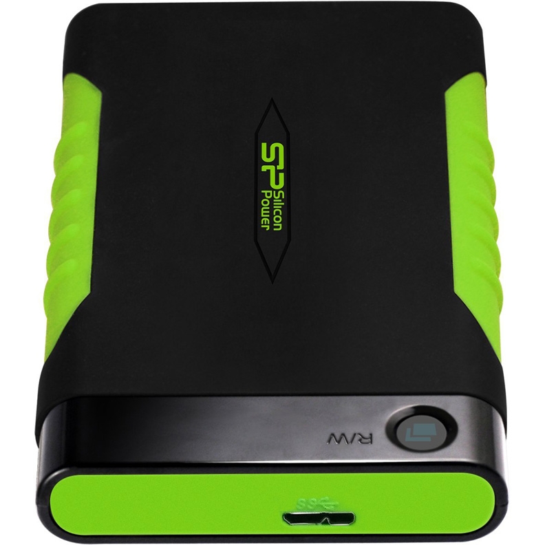 Внешний жёсткий диск Silicon Power SP020TBPHDA15S3K,2TB,Armor A15,2.5",USB 3.1,черный/зеленый SP020TBPHDA15S3K SP020TBPHDA15S3K