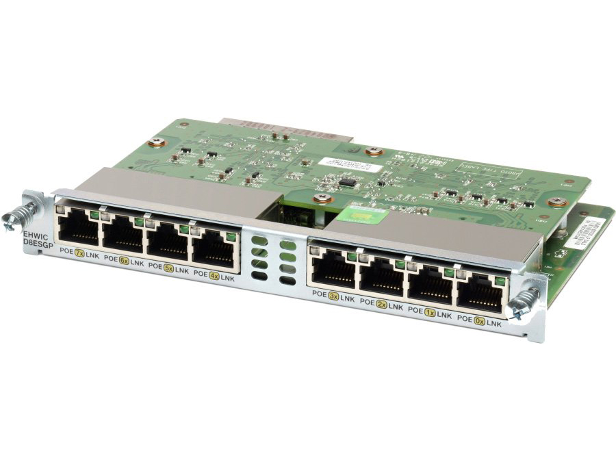 EHWIC-D-8ESG= Модуль Eight port 10/100/1000 Ethernet switch interface card EHWIC-D-8ESG=