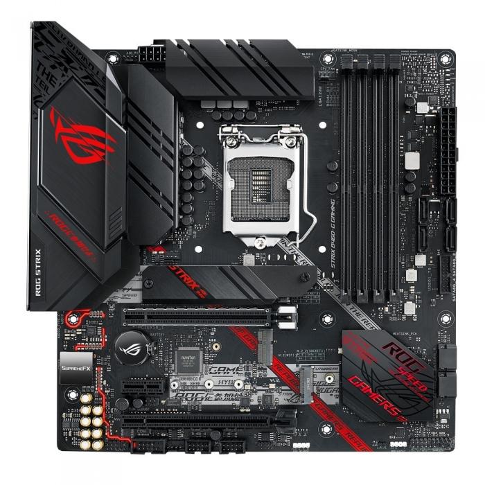 Материнская плата ASUS ROG STRIX B460-G GAMING, LGA1200, B460, 4*DDR4, HDMI,DP, CrossFireX, SATA3,RAID, Audio, Gb LAN, USB 3.2*9, USB 2.0*5, COM*1 , mATX ROG STRIX B460-G GAMING ROG STRIX B460-G GAMING #1