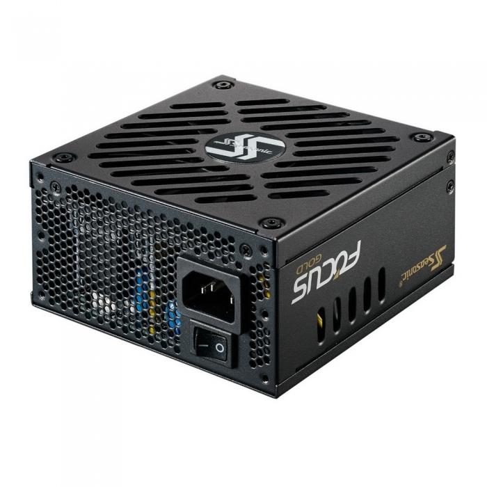 Блок питания Seasonic Focus SGX-500 Gold APFC 0.99; Модульный МВ(20+4), 1xCPU(4+4),2xPCI-E(6+2),3xSATA,3xMolex;Fan 120мм, S3FC ;КПД>87%;100-240В,50-60Гц;Защиты OPP/OVP/UVP/ OCP/OTP/SCP;EnergyStar,RoHS; MTBF>100000ч SSR-500SGX SSR-500SGX