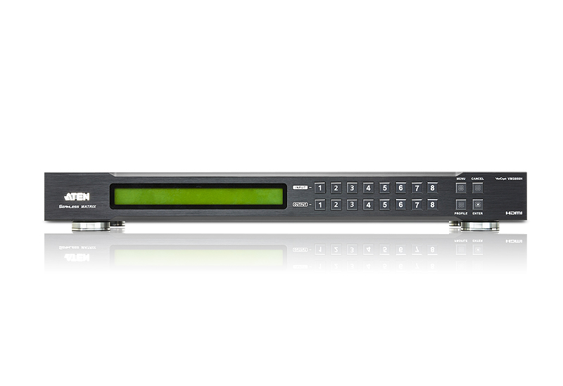 KVM переключатель ATEN HDMI, 8> 8 мониторов, без шнуров, передача сигнала до 15 м VM5808H-AT-G VM5808H-AT-G