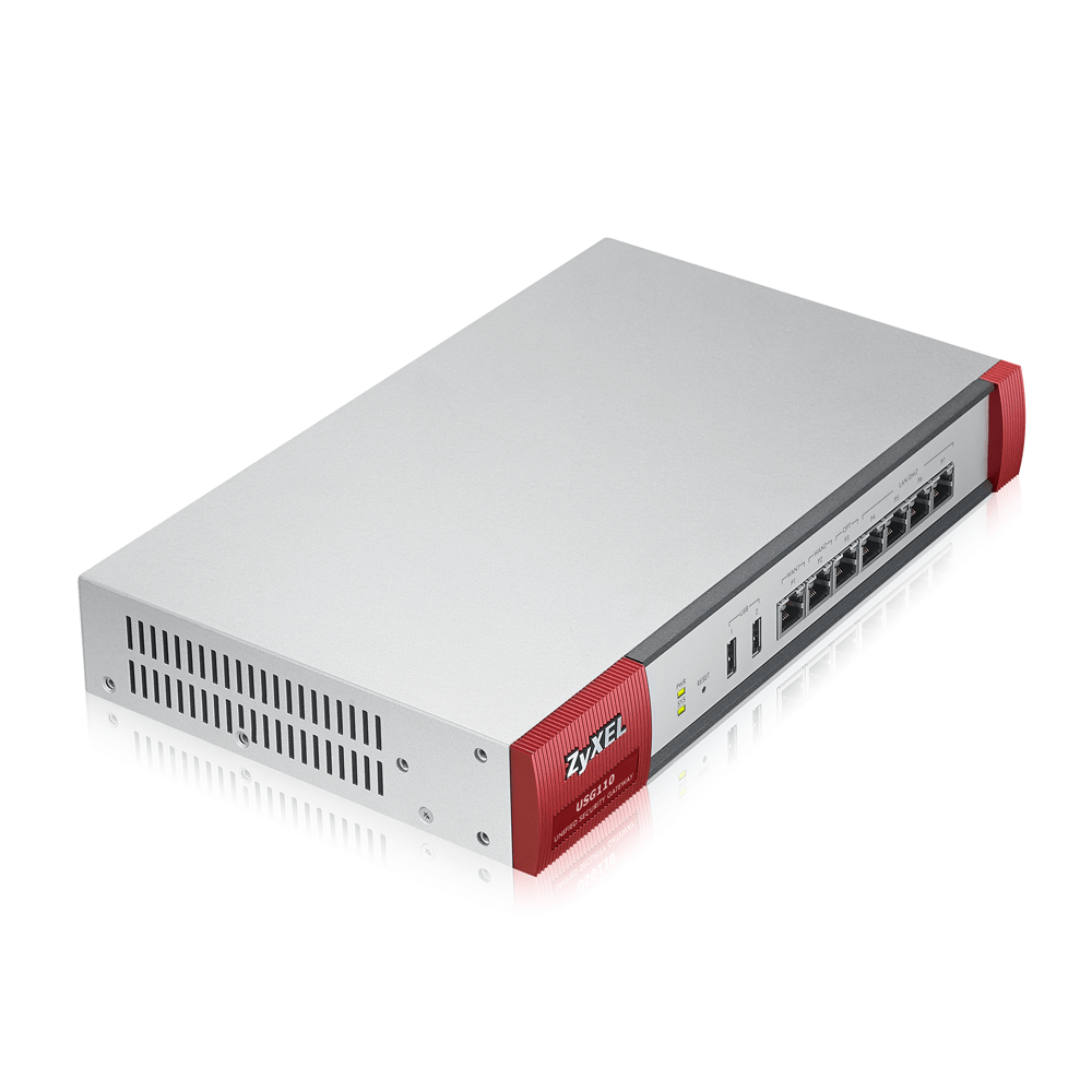 Межсетевой экран ZYXEL 10/100/1000, 4x LAN/DMZ, 2x WAN, 1xOPT UTM Bundle (AS,AV,CF,IDP) 1YR USG110-RU0102F USG110-RU0102F