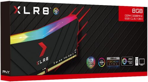 Модуль памяти PNY 8GB DDR4 3200 DIMM XLR8 EPIC-X RGB Gaming Memory MD8GD4320016XRGB MD8GD4320016XRGB