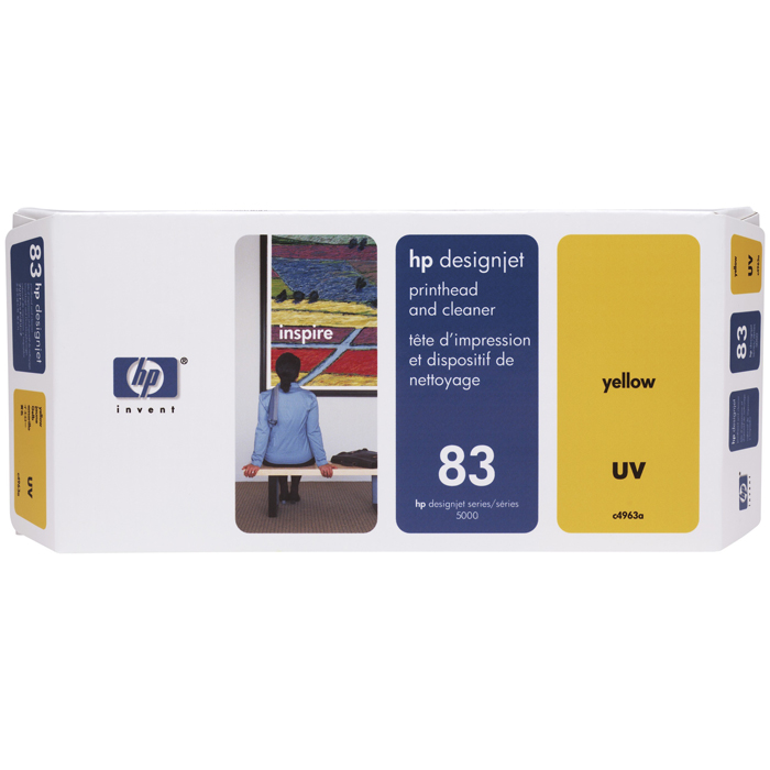 Картридж струйный HP 83 желтый печатающая головка для HP DJ 5500UV/5500psUV/5000UV/5000psUV C4963A C4963A