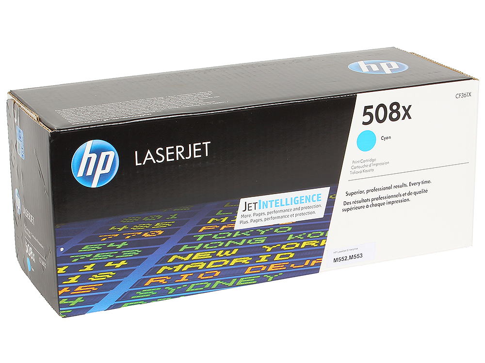 Тонер-картридж HP 508X голубой для HP CLJ M552/M553 (9500стр.) CF361X CF361X