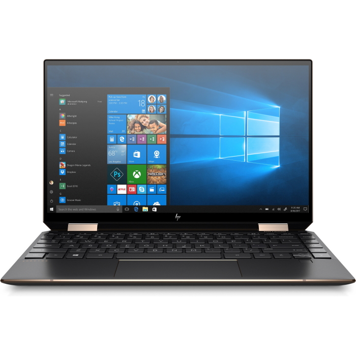 Ноутбук HP Spectre 13x360 13-aw0037ur 13.3"(3840x2160 OLED)/Touch/Intel Core i7 1065G7(1.3Ghz)/16384Mb/1024PCISSDGb/noDVD/Int:Intel Iris Plus Graphics/Cam/WiFi/60WHr/war 1y/Nightfall black/W10 22M52EA 22M52EA
