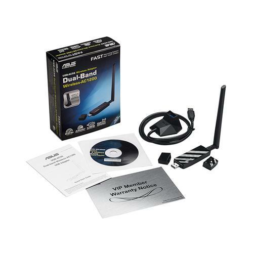 Адаптер Asus USB-AC56 // WI-FI 802.11ac, 400 + 867 Mbps USB 3.0 Adapter + внешняя антенна ; 90IG00A0-BM0N00 USB-AC56 USB-AC56
