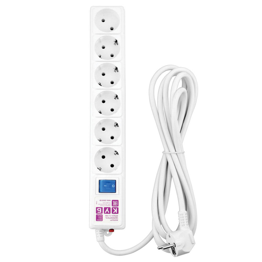 Сетевой фильтр Power Cube 1,9 m 6 outlets (white) 16A / 3,5kVt SPG(5+1)-16B-1.9M SPG(5+1)-16B-1.9M #2