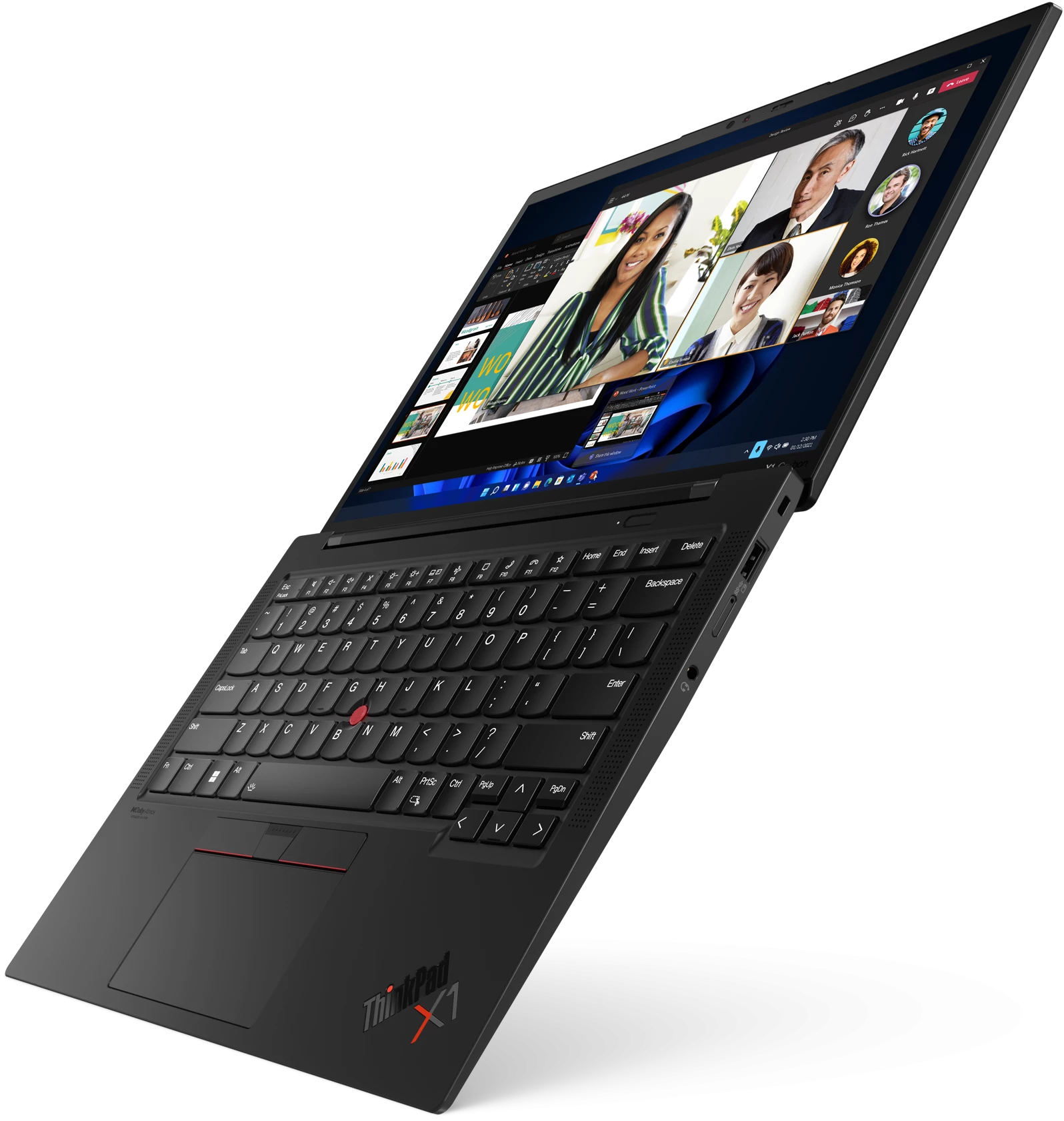 Ноутбук Lenovo ThinkPad X1 Carbon G10 Core i7 1265U 32Gb SSD1Tb Intel Iris Xe graphics 14" IPS 2.2K (2240x1400) Free DOS black WiFi BT Cam 21CCS9PW01 21CCS9PW01