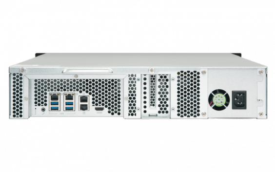 Сетевой RAID-накопитель QNAP 12 отсеков для HDD, 19", 1 блок питания. Intel Celeron J3455 1,5 ГГц, 4 ГБ TS-1253BU-4G TS-1253BU-4G