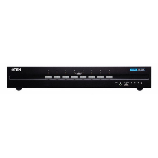 KVM-переключатель ATEN электрон,, KVM+Audio+USB 2,0,  1 user PS/2USB+2xDP =>  8 cpu USB+2xDP, без шнуров, 3840x2160 30Hz, настол,, исп,стандарт,шнуры, без OSD, некаскад,, (DisplayPort ver 1,1) CS1148DP-AT-G CS1148DP-AT-G