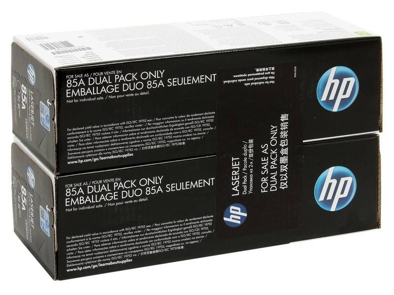 Картридж HP CE285AF для LJ 1102/1102W,черный,1600 стр.,двойная упаковка CE285AF