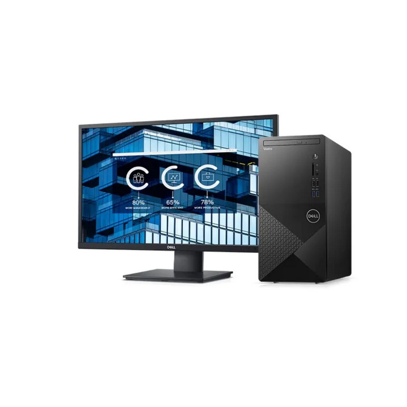 Компьютер Dell Vostro 3888 MT i5 10400 (2.9)/8Gb/SSD256Gb/UHDG 630/DVDRW/CR/Windows 10/GbitEth/WiFi/BT/260W/клавиатура/мышь/черный 3888-0101 3888-0101