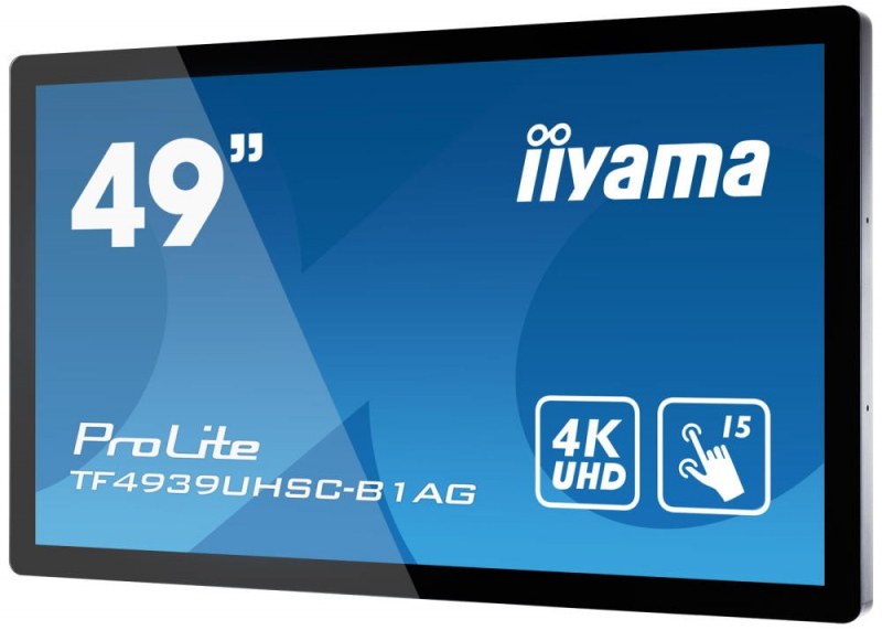 Монитор IIYAMA 49" 124,5 cm 16:9 3840x2160(UHD 4K) IPS, nonGLARE, Да, 500cd/m2, H178°/V178°, 1100:1, 16.7M, 8ms, VGA, DVI, 2xHDMI, DP, Speakers, Open frame, 3Y, Black TF4939UHSC-B1AG TF4939UHSC-B1AG