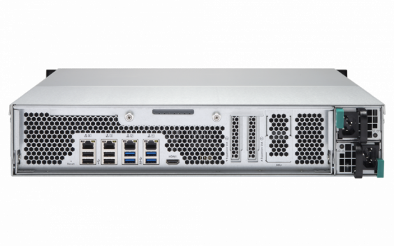 Сетевой RAID-накопитель QNAP 8 отсеков для HDD, ECC-память,19", два блока питания. Intel Xeon E3-1200 v3 3,4 ГГц, 4ГБ TS-EC880U-RP TS-EC880U-RP