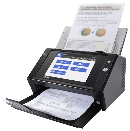 Сканер Fujitsu N7100 сетевой, двухсторонний, 25 стр./мин, ADF 50, A4, 2000 стр в день PA03706-B001 PA03706-B001