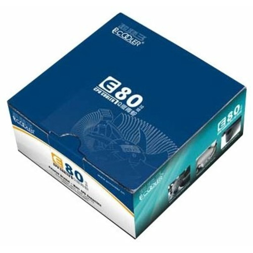 Вентилятор PCCooler S775/115X/AM2/2+/AM3/3+/AM4/FM1/FM2/754/939/940 (TDP 65W, вент-р 80мм, 2200RPM, 22dBa) Retail Color Box E80 E80